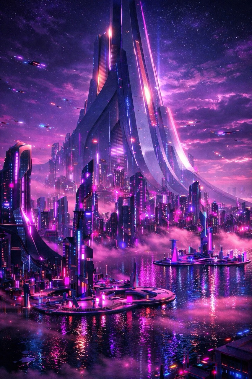 Neon Spire Harbor